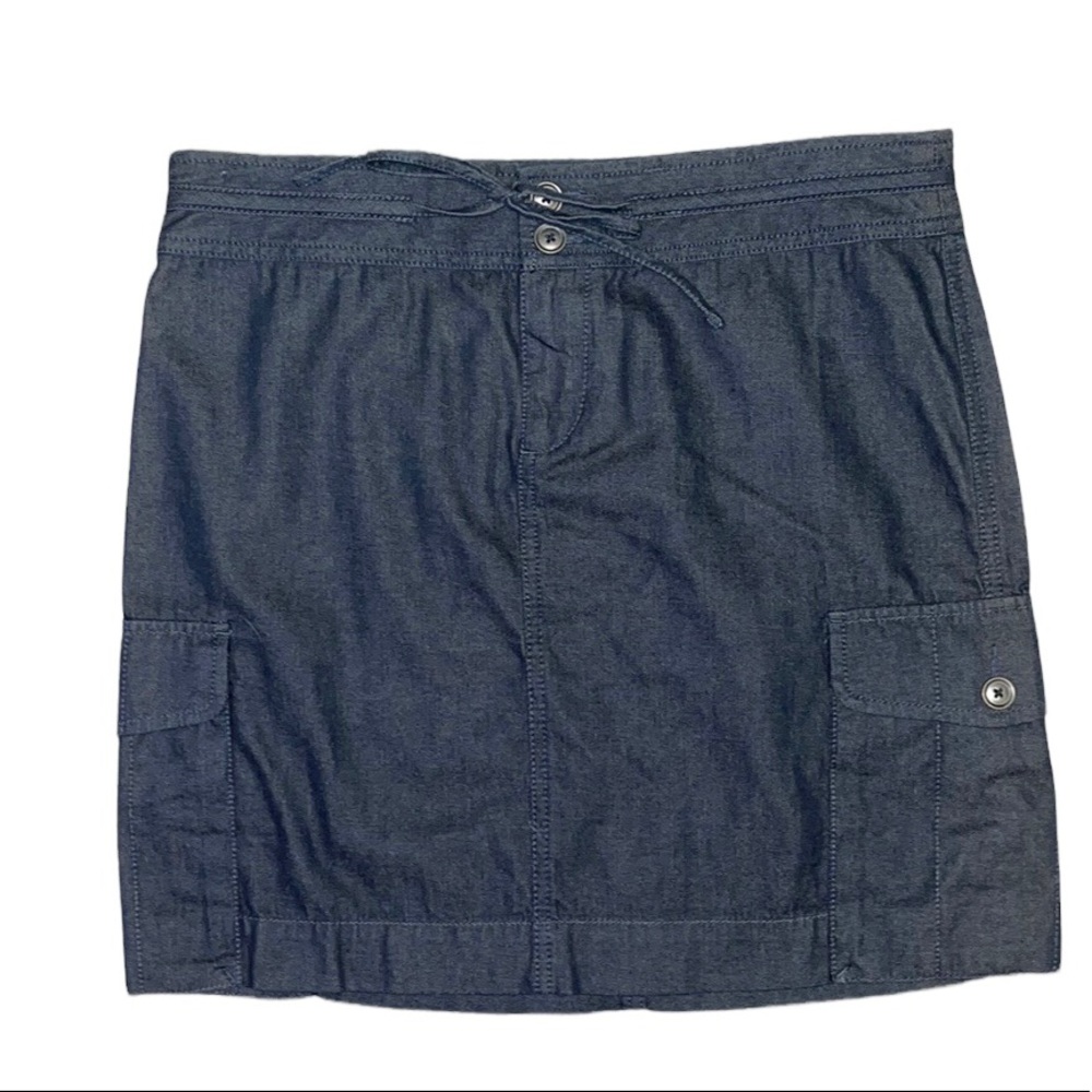 Ann Taylor LOFT Skirt Denim Jean Cargo 6